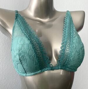 Victoria's Secret Nwt Very Sexy Aqua Circle Unlined Plunge Bra